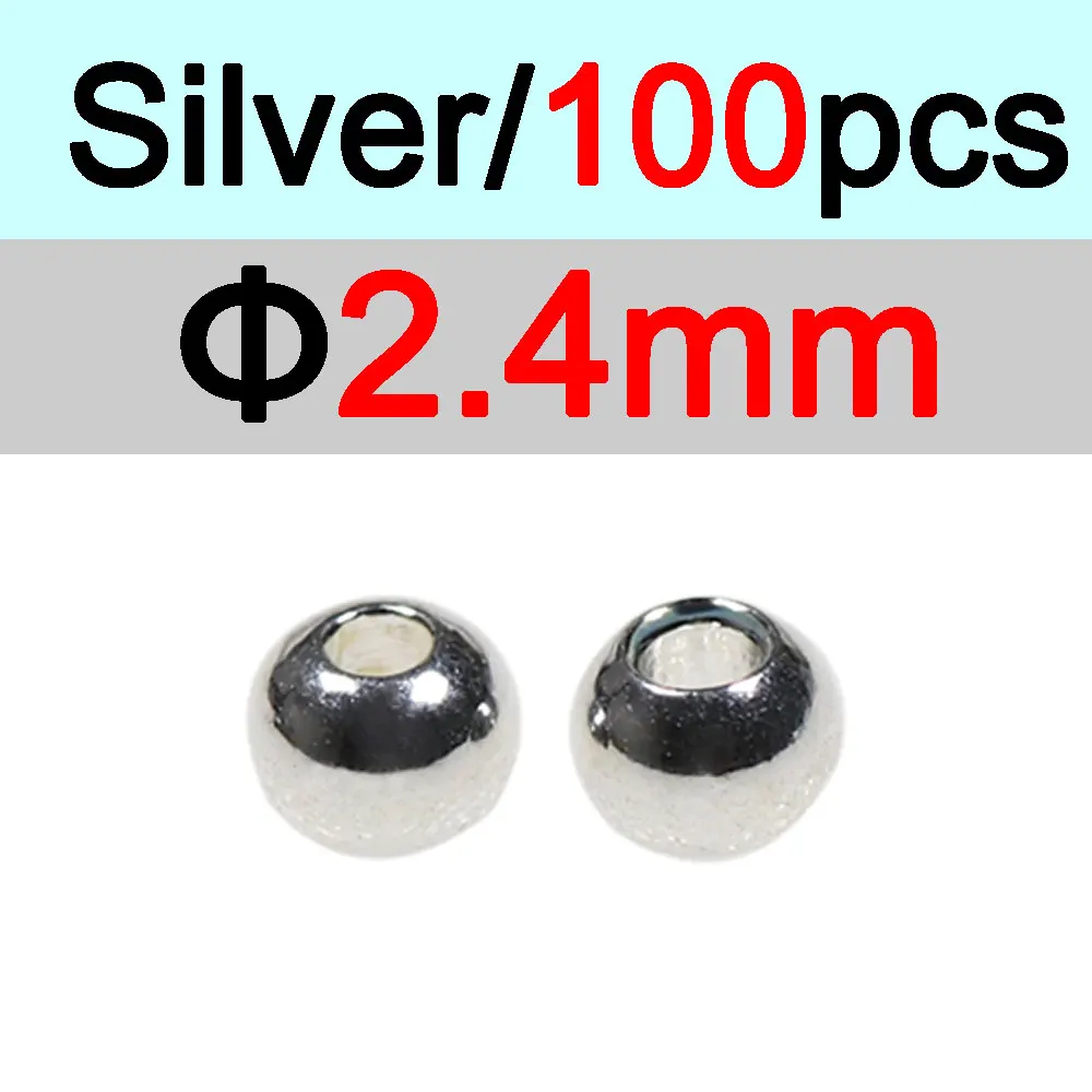 2.4mm Silver 100pc