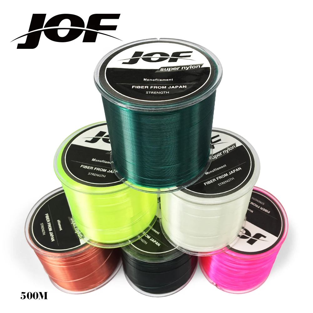 JOF-sedal de pesca de nailon, cuerda de fibra de carbono, multifilamento fuerte, 5 LB-30 LB, 500 metros - imagen 2