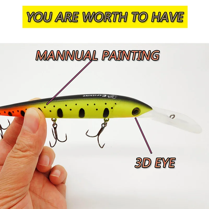 KESFISHING-cebos de Pesca de calidad, cebos duros artificiales de 0-3,5 m, 120mm, 16g - imagen 3