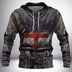 Sudadera 3D Caballero Templario estampado completo Harajuku KJ010