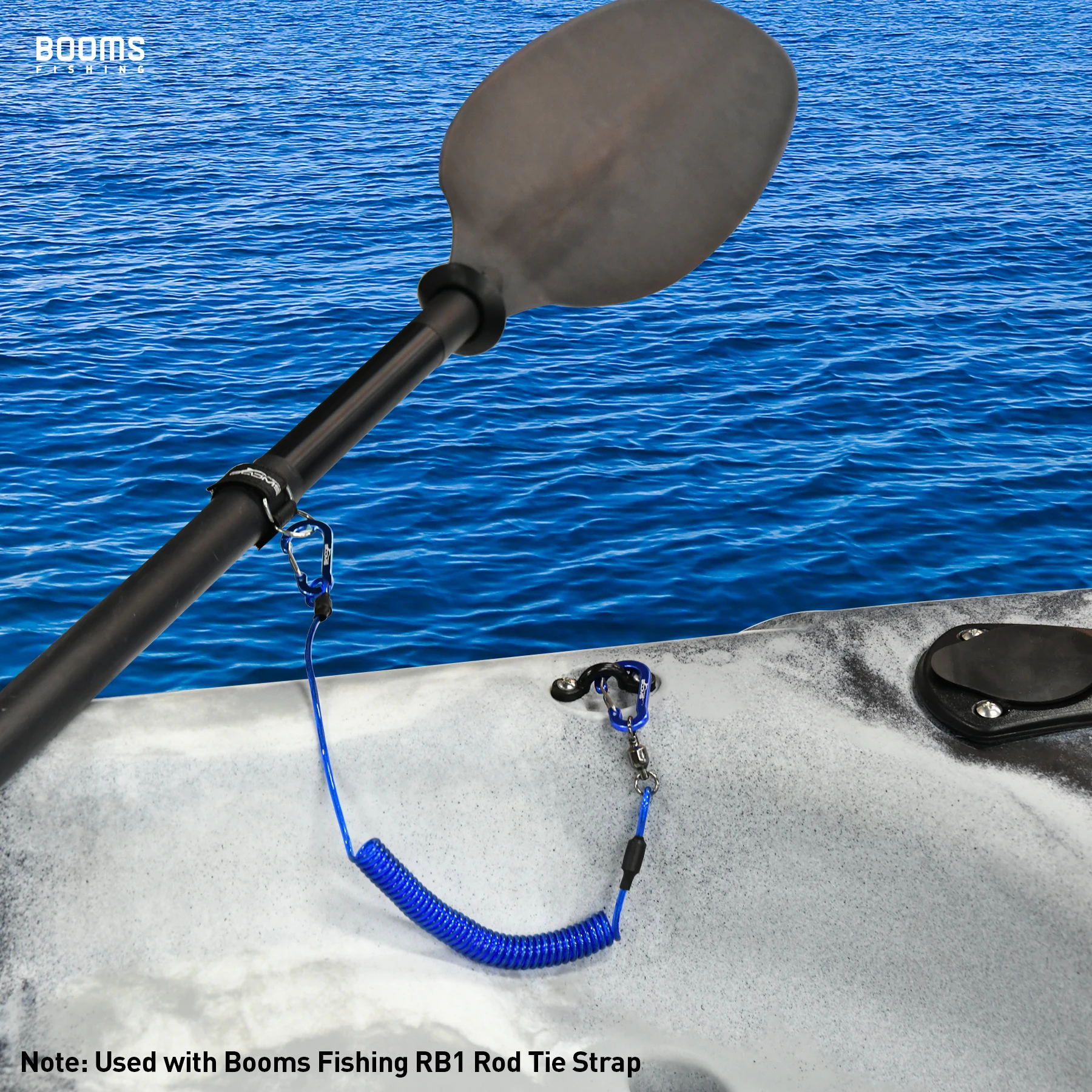 Booms Fishing T02 2M cordón de pesca resistente para cuerdas de navegación con mosquetón para acampar bloqueo seguro accesorios de herramientas de pesca - imagen 3