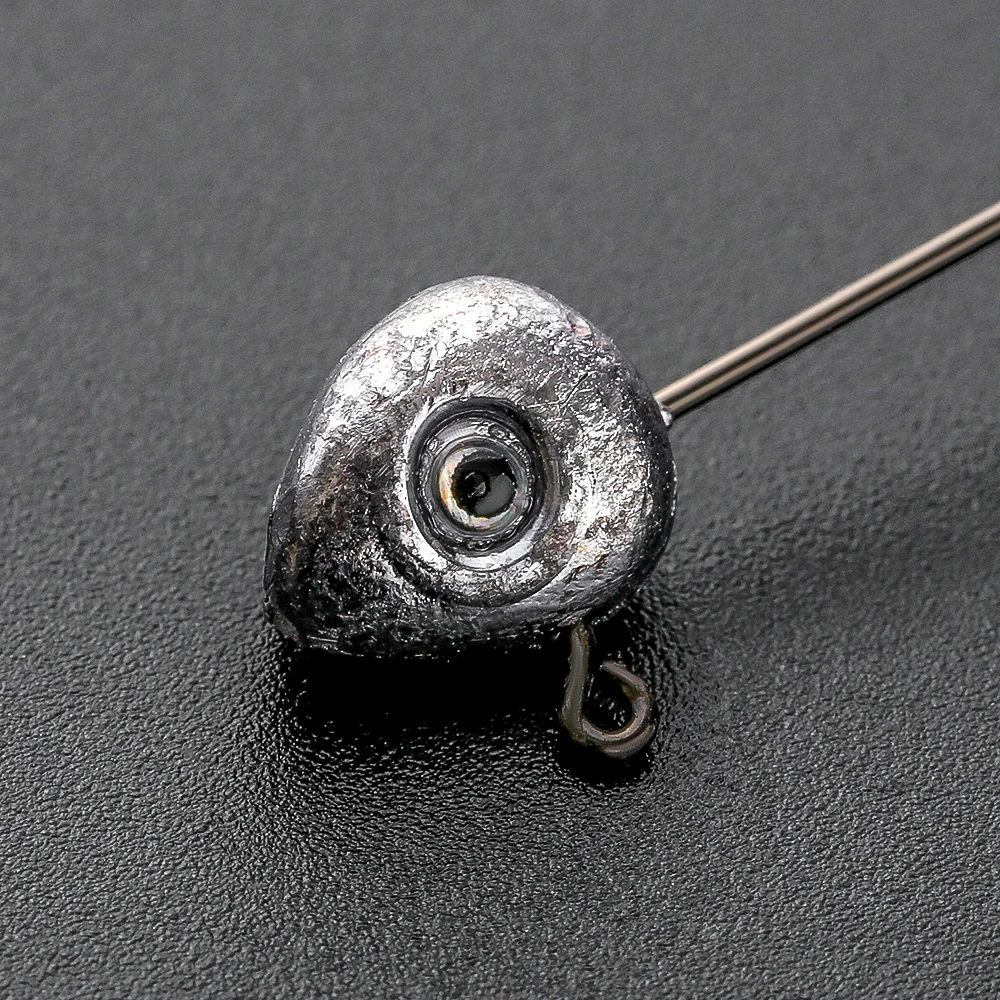 Anzuelos de pesca con cabeza plomada, señuelo de púas, anzuelo pesado de 0,5g 1G 2G, aparejos de pesca, accesorios de pesca, ojos 3D, 10 piezas - imagen 5
