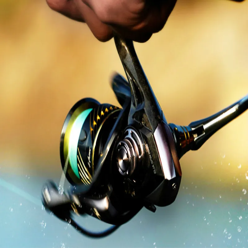 Rueda giratoria de tiro largo, caña de mar de Metal ultraligera, Micro izquierda y derecha, 12KG de fuerza de frenado, carrete de pesca 1000-4000 - imagen 3