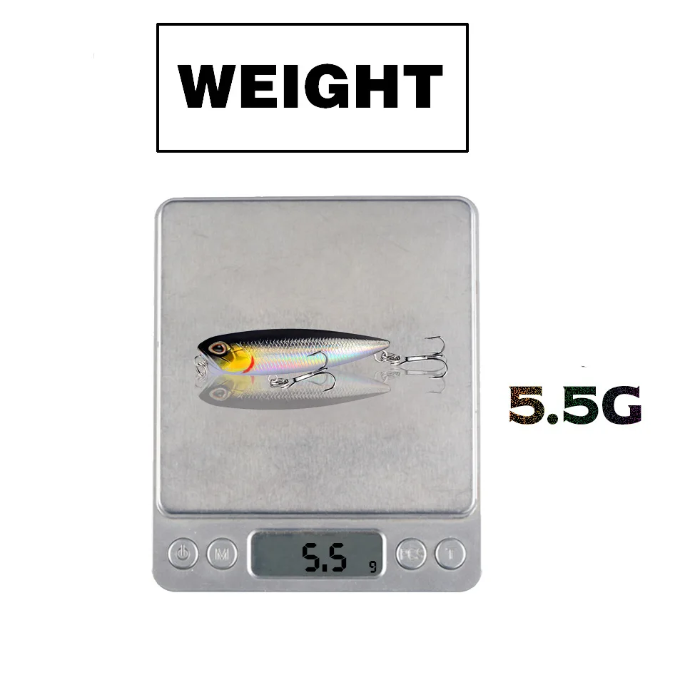 Cebo de lápiz flotante de 6,5 cm/5,5g, cebo duro de plástico Artificial, Crankbait, aparejos de pesca de carpa, 1 unidad - imagen 4