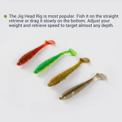 Bassland Señuelo de Silicona Suave Sábalo Cola Paleta Pesca Jigging