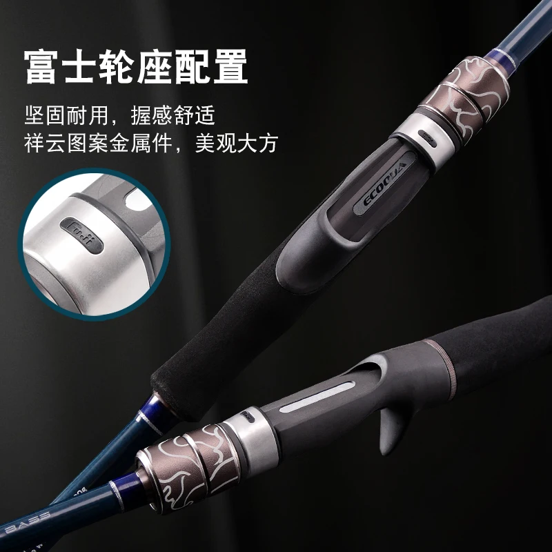 ECOODA-caña de pescar con señuelo ECBB, 2,1 m/2,4 m M/MH/H, anillos guía Fuji A, caña de fundición giratoria, peso del señuelo 8-60g, PE1-5 - imagen 2