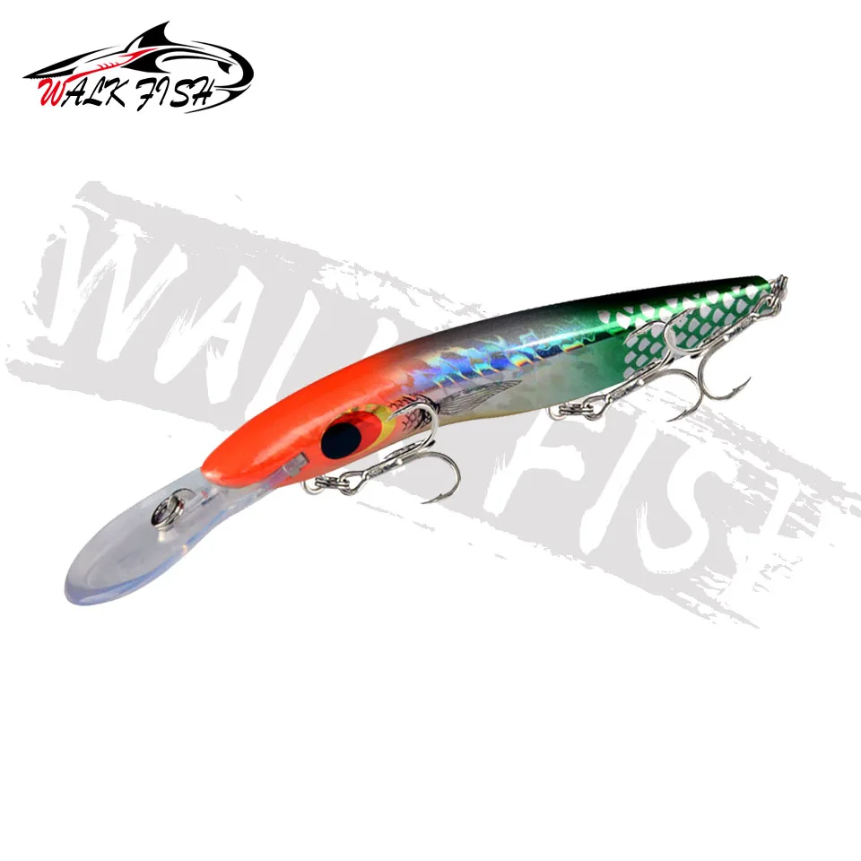 WALK FISH-Señuelos de Pesca de 16cm, anzuelos de Pesca de 26g para buceo profundo, 8M + Crankabits duros, Wobblers, aparejos de Pesca de calidad, 1 unidad - imagen 3