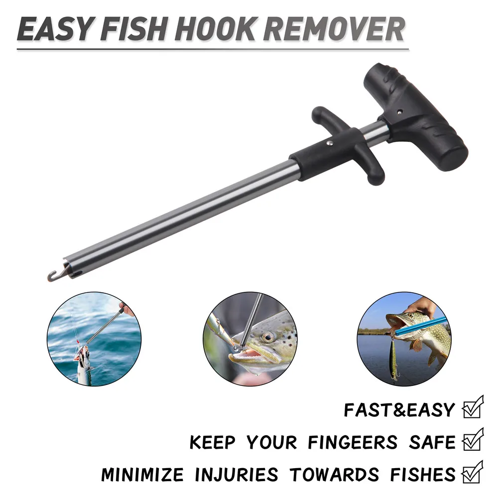 Extractor de anzuelos de pesca, dispositivo de desenganche de tubo de aluminio, herramienta portátil para aparejos de pesca - imagen 4