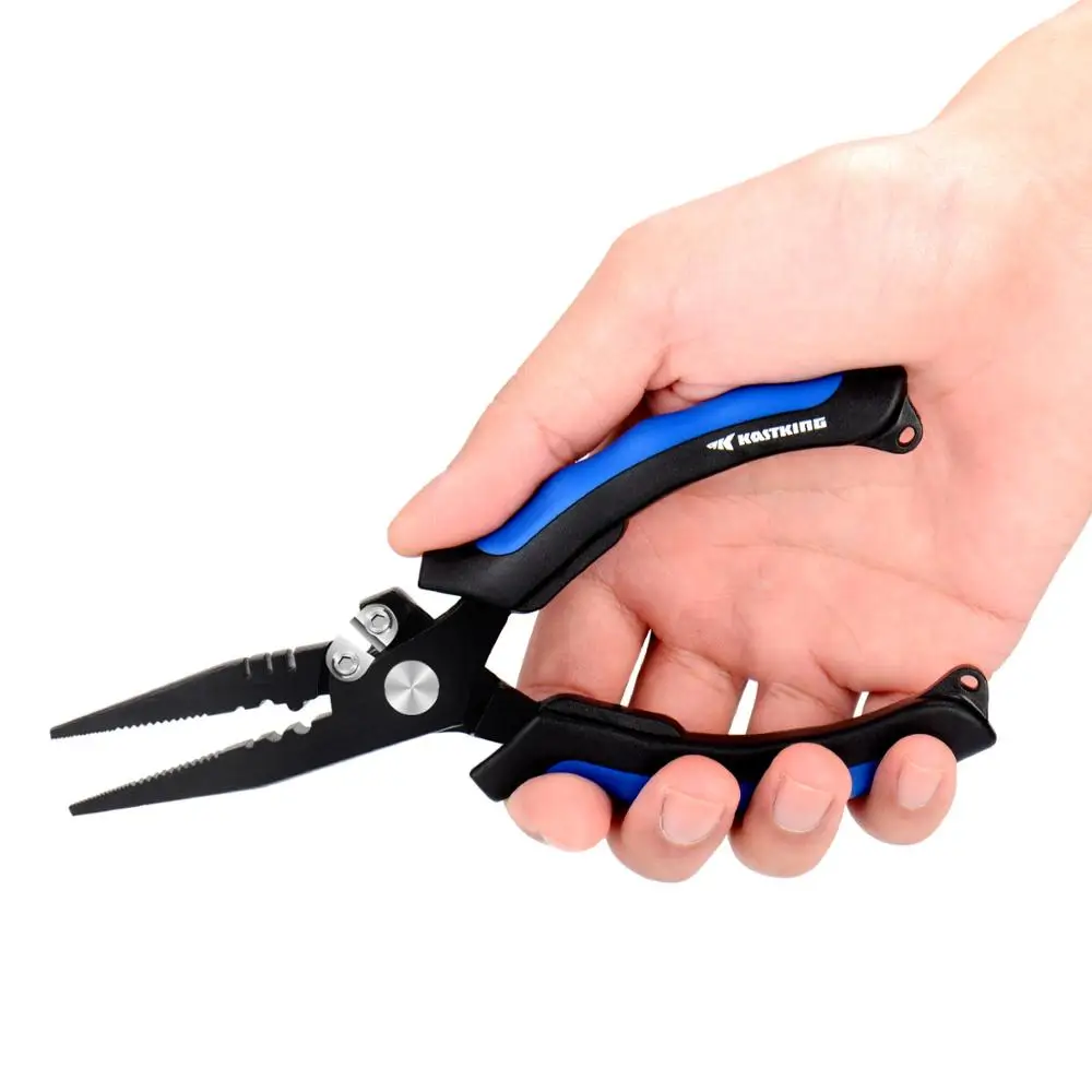 KastKing-Alicates de pesca, cortador de alambre para cortar anzuelos, cortador de trenza, engarzador, removedor de anzuelos, equipo de pesca, mango de PVC - imagen 3