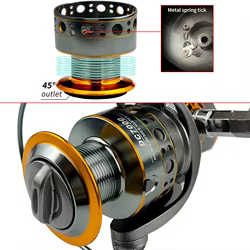 Carrete giratorio agua salada – Bobina metal, 10kg arrastre