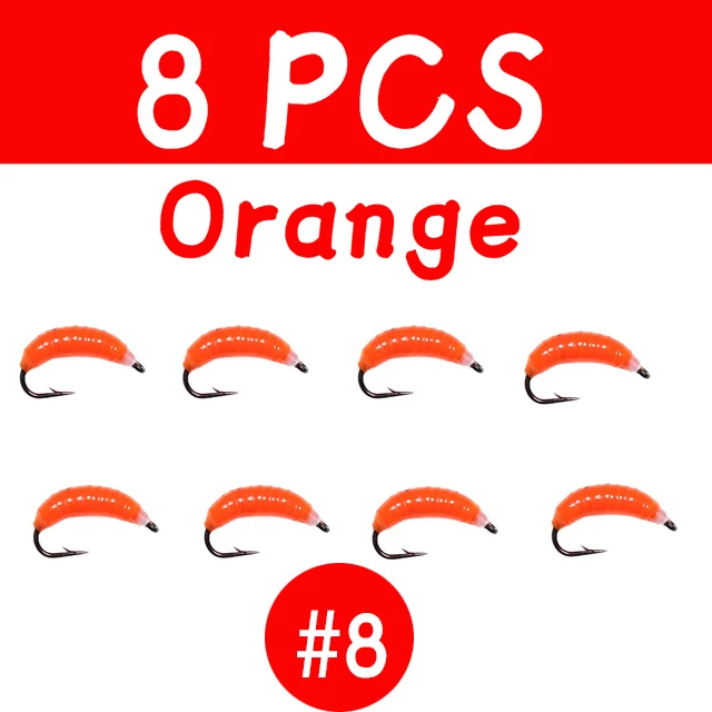 8pcs orange size 8