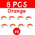 8pcs orange size 8