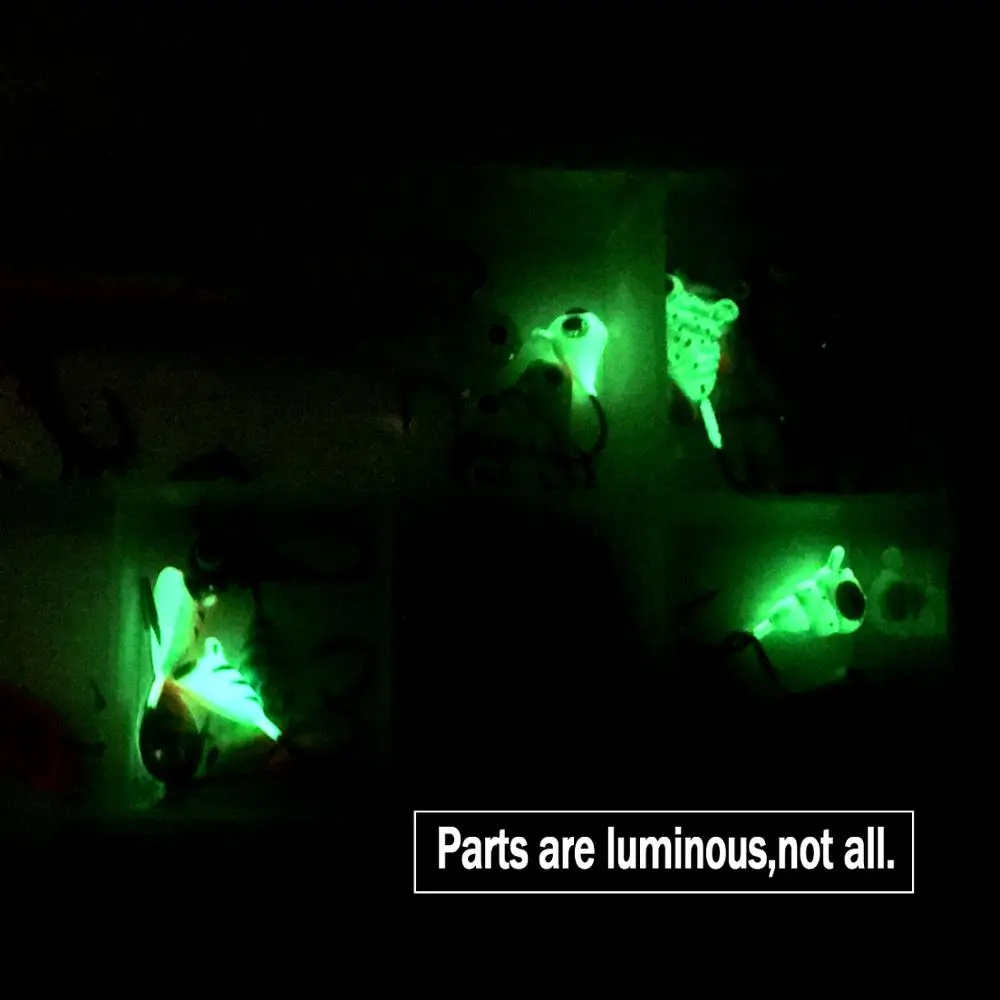 THKFISH-Kit de anzuelos para Señuelos de Pesca en hielo, 31 Uds., 1,1g-18,5g, plantillas brillantes para pesca en hielo, cebos duros, juego de anzuelos triples, señuelo luminoso de invierno - imagen 4