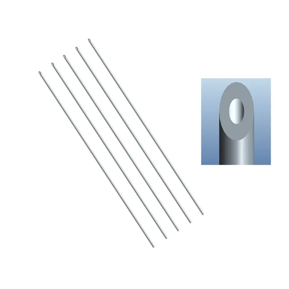 Alfileres de aguja de enganche de gusano de tierra rápido, herramientas de pesca de Gas hueco, perforador de aguja de Baiting de gusano, agujas de gancho sin escape, 5 piezas - imagen 2