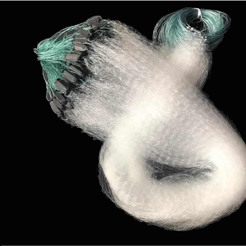 Red de pesca de una sola capa, monofilamento, Material de nailon, trampa de pesca, red de enmalle con flotador, herramienta de accesorios de captura de invierno - imagen 4