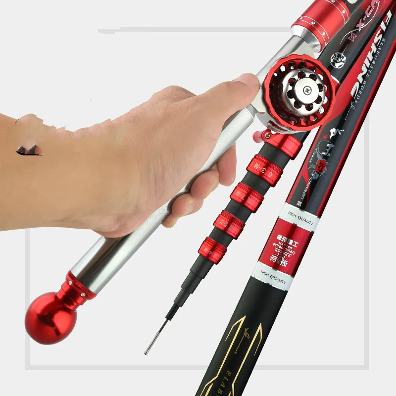 Caña hueca de 5,4 m y 6,1 m, caña de pescar superdura, ultraligera, para carpa, aparejos de Pesca - imagen 3