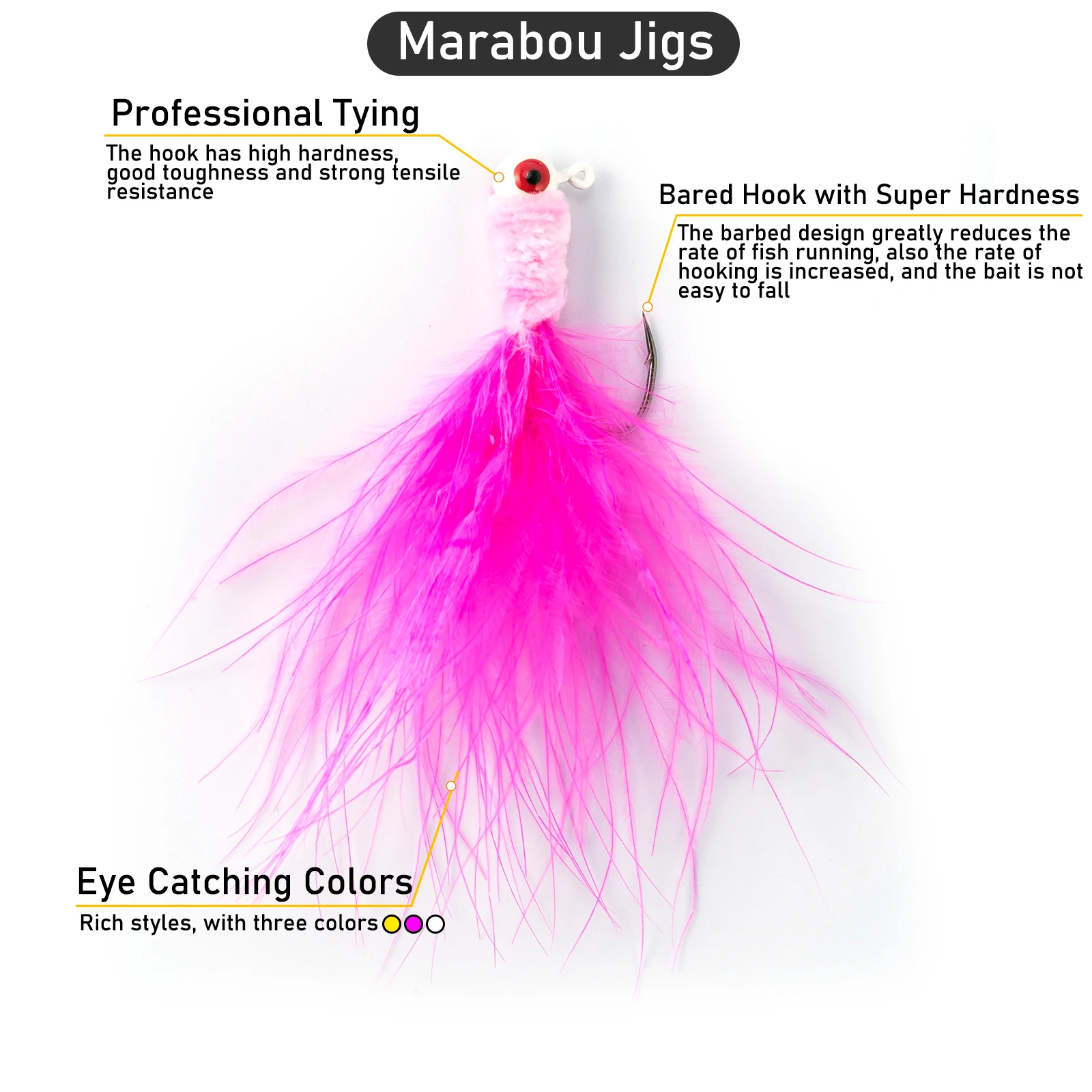 Kit de señuelos de pesca en hielo, anzuelo de marabú, cuchara de Jigging, señuelo suave, plomo, gusano, flotador, Wobblers, perca, pez Panfish, Walleye, 132 piezas - imagen 4