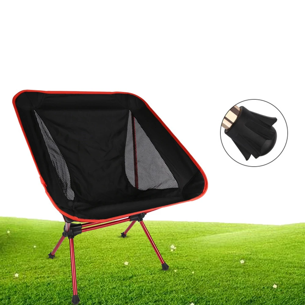 Silla de pesca plegable ultraligera de aluminio, asiento portátil para exteriores, playa, Camping, senderismo, Picnic, jardín, informal, herramientas para peces, X40A - imagen 5