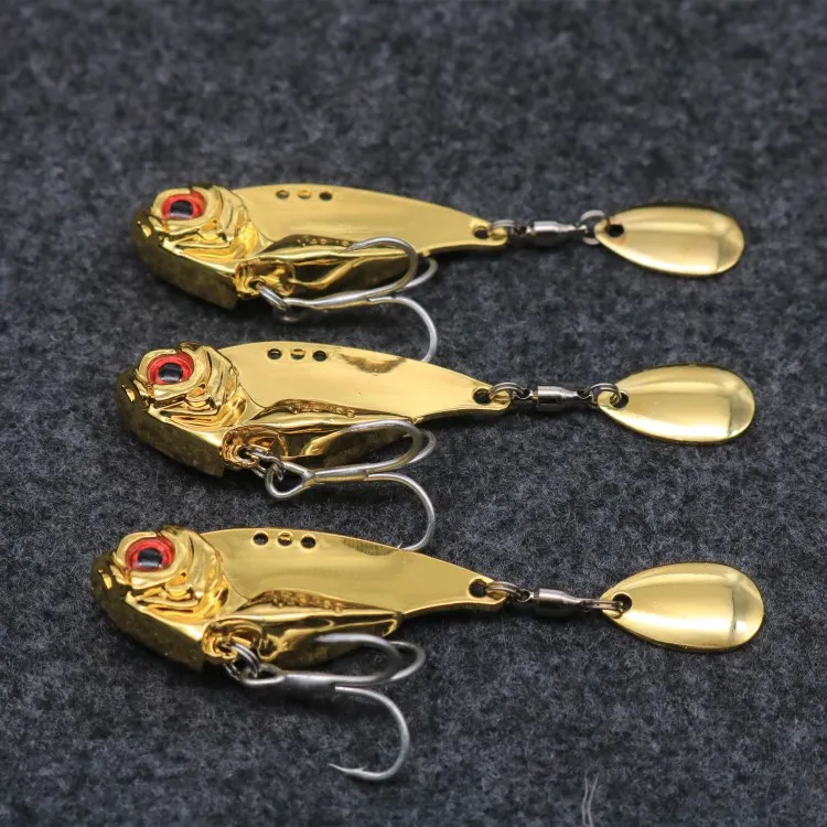 Señuelo de pesca de Metal VIB, cebo duro de aleación de Zinc, señuelos artificiales, giratorio con vibración, 5g, 10g, 15g, 1 pieza, venta - imagen 5