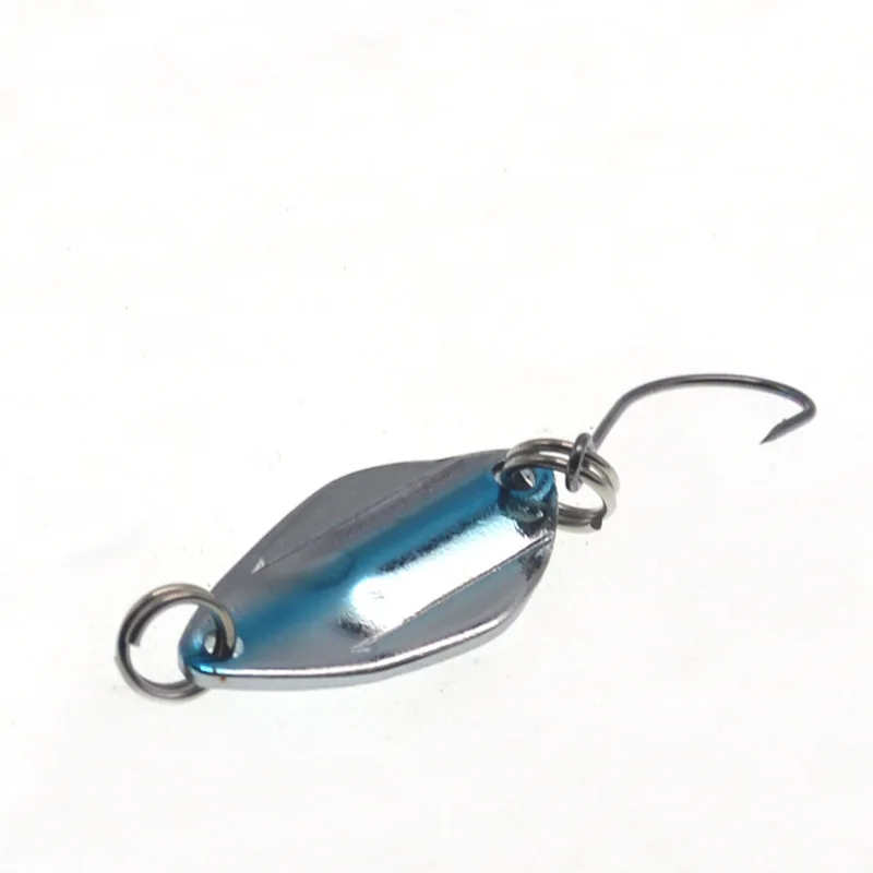 Señuelo de cuchara pequeña de pesca, cebo duro de 3g, cucharas de un solo gancho de doble Color, señuelos artificiales, lote de 6 piezas en oferta - imagen 5