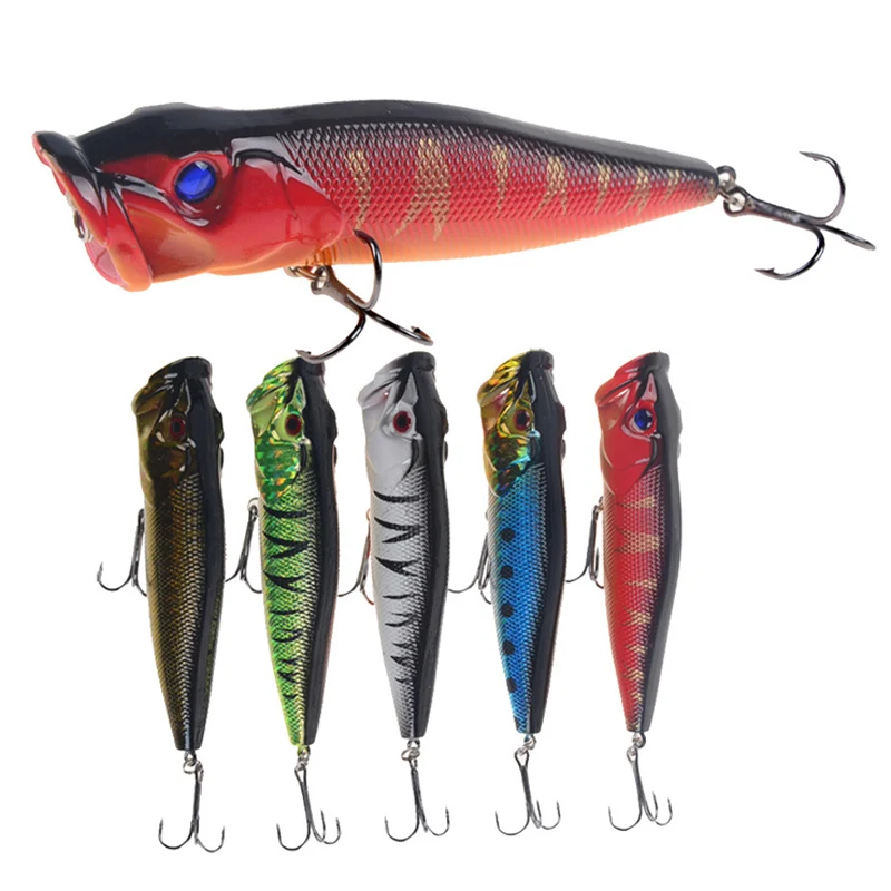 Señuelos de Pesca de 1 pieza, cebo duro de 31 colores, anzuelos artificiales, aparejos de pesca de plástico con ganchos 6 # - imagen 2