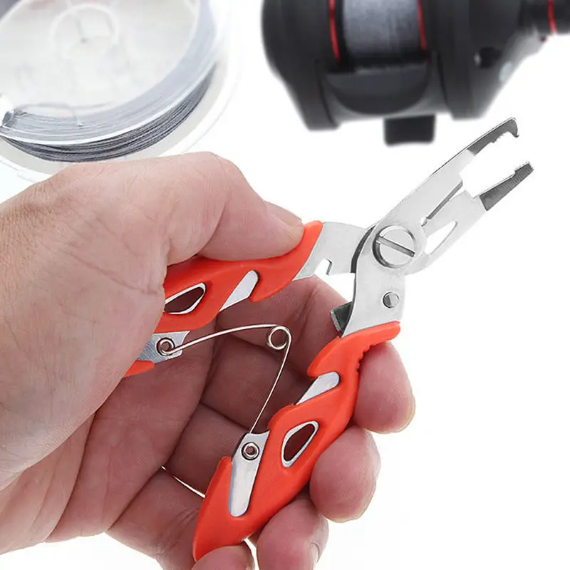 Alicates de pesca, tijeras de línea trenzada, cortador de señuelos, removedor de anzuelos, etc. Herramienta de aparejos de pesca, pinzas de uso de pescado, tijeras multifunción - imagen 2