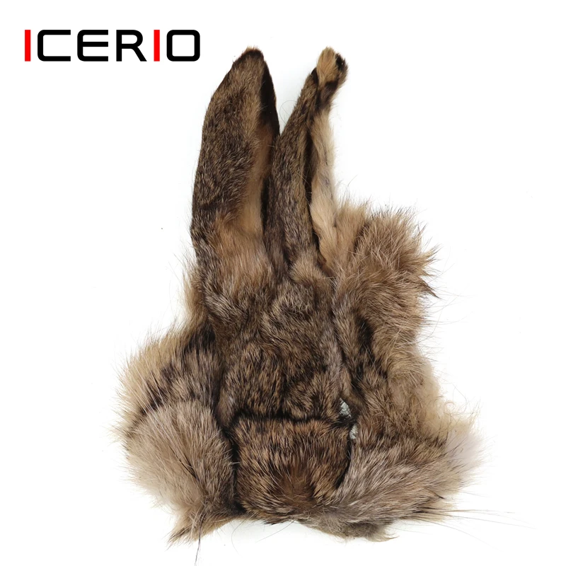 ICERIO-Máscara de liebre Natural, Material de atado de moscas de pesca, Nymph Caddis, moscas húmedas y secas, anzuelo de fibras de doblaje, señuelos