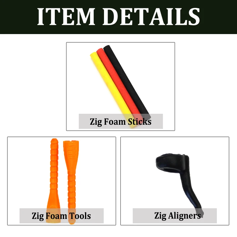 Anzuelo de pesca de carpa, Kit de cebo Zig Aligna para Zig Rig, ganchos de pelo para carpa, aparejos de pesca alimentadores gruesos para carpa, 12 Uds. - imagen 2