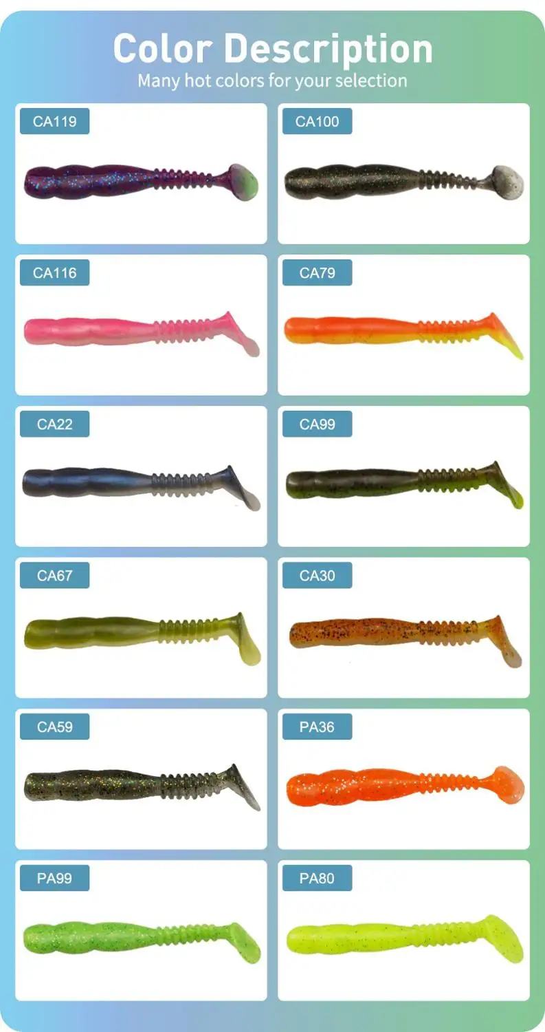 Señuelos de Pesca KESFISHING Rock Shiner 50 95 115mm Pesca cebo suave T T Tail Shad ISCA Artificial para Lucio perca zander - imagen 5