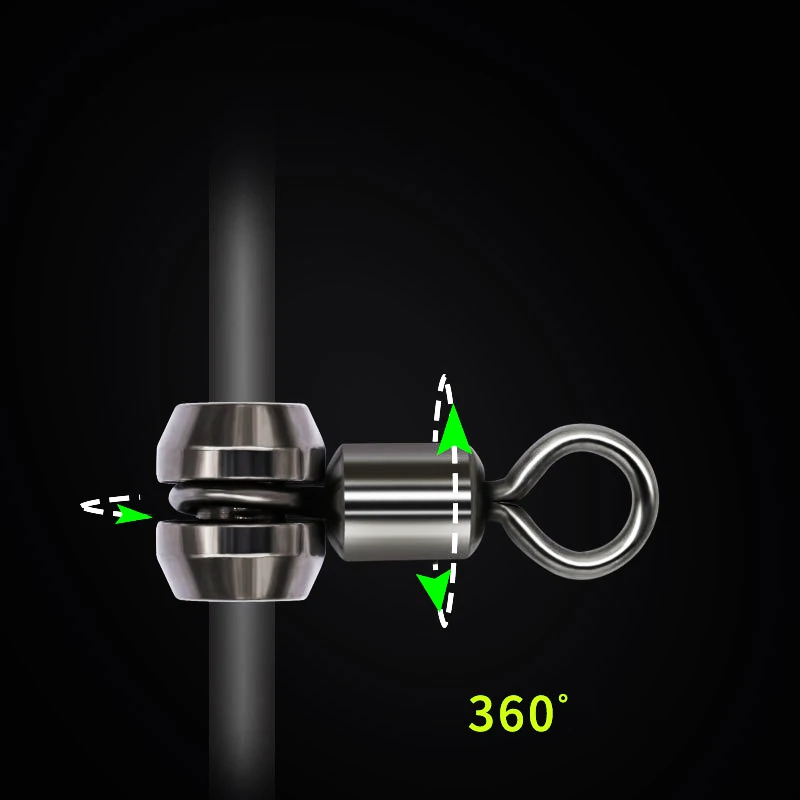 Gancho giratorio de pesca de acero inoxidable, conector giratorio de 3 vías para alimentador de carpa, herramienta de accesorios de aparejos, 10 piezas - imagen 5