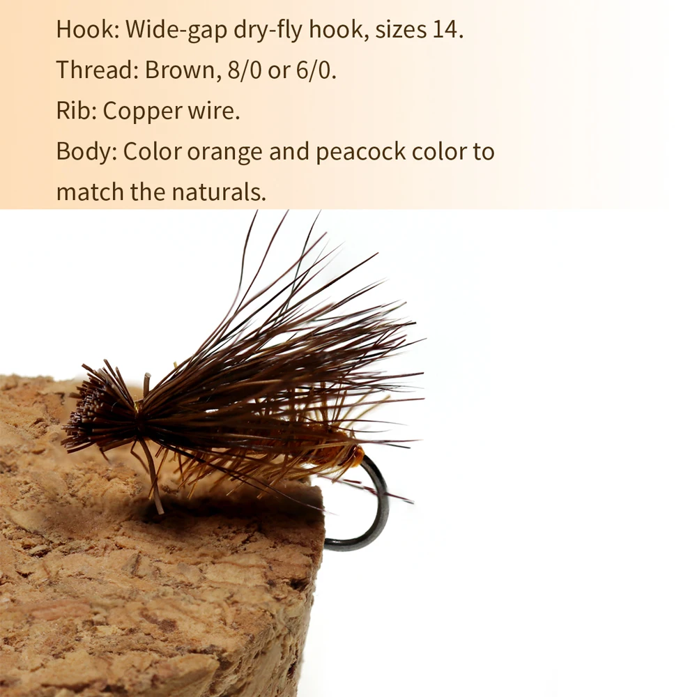 Cebos de pesca con mosca seca, cebo Artificial para trucha y gris, 10 piezas, n. ° 14 - imagen 5