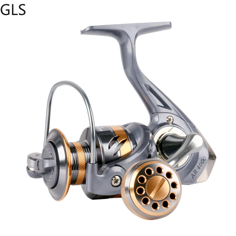 Carrete de pesca de Metal, accesorio de pesca de agua dulce y salada, relación de transmisión 5,2: 1, exquisita serie AR 2000-7000, nuevo - imagen 3