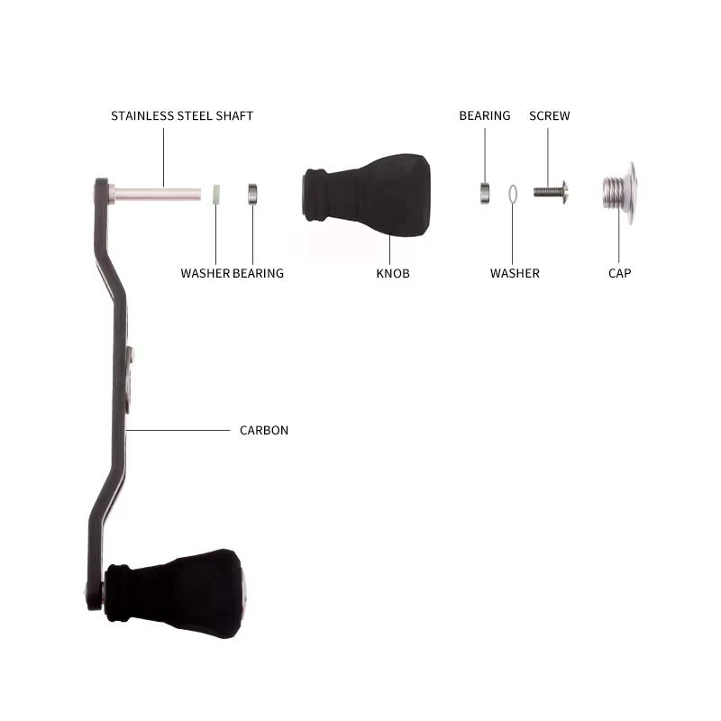 KAWA Mango de fibra de carbono con Knob EVA para carrete D/A 130mm - imagen 4