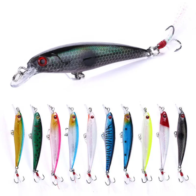 Señuelo de Pesca de MiNuo láser, 9CM, 8G, anzuelos de Pesca, aparejos Wobbler, manivela, cebo duro Artificial, aparejos de Pesca Swimbait, 1 ud. - imagen 2