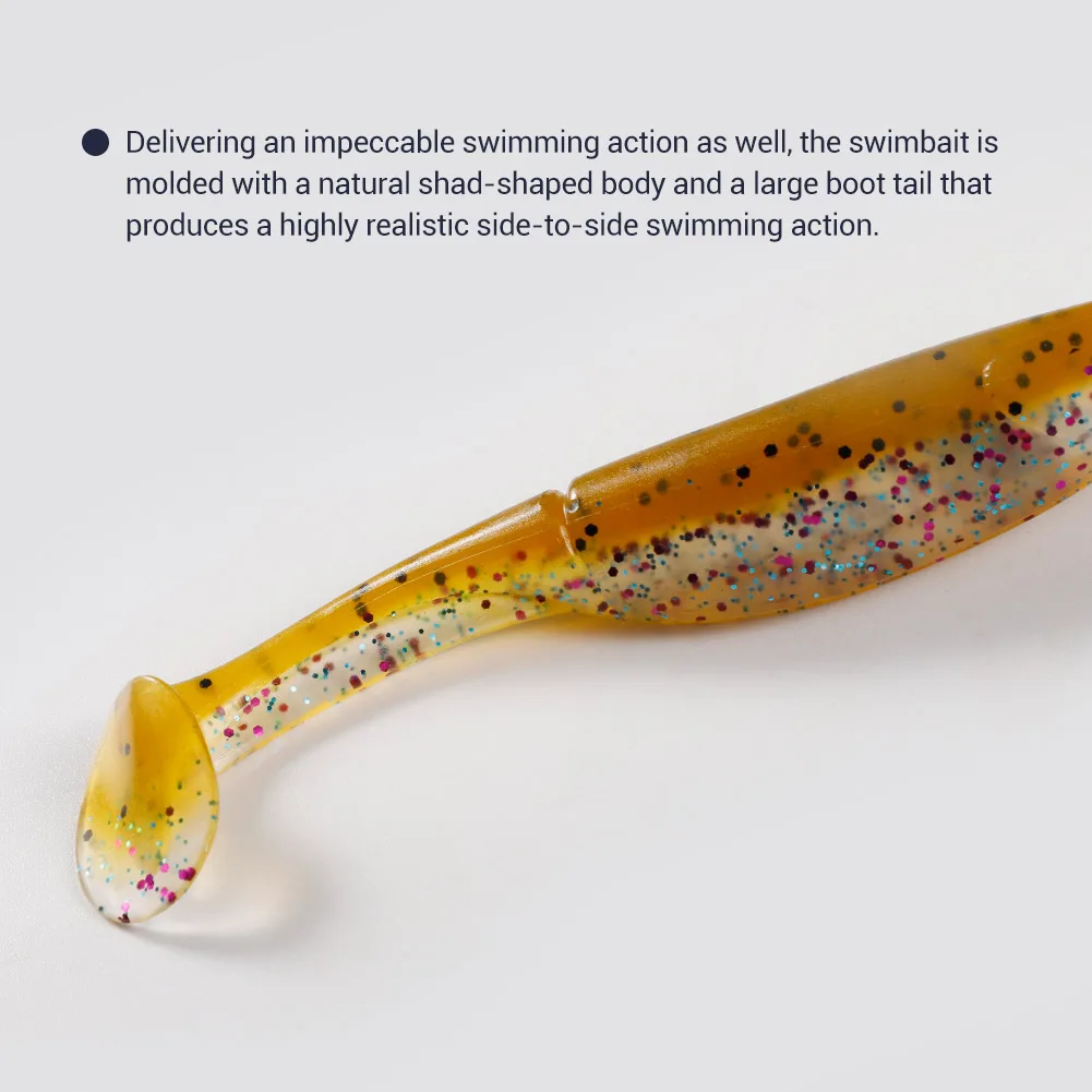 NOEBY-señuelo suave de silicona, 7cm, 10cm, 12,5 cm, 15cm, sábalo, cebo Artificial suave, Swimbait, depredador, señuelo suave, trucha, Lucio, Señuelos de pesca - imagen 5