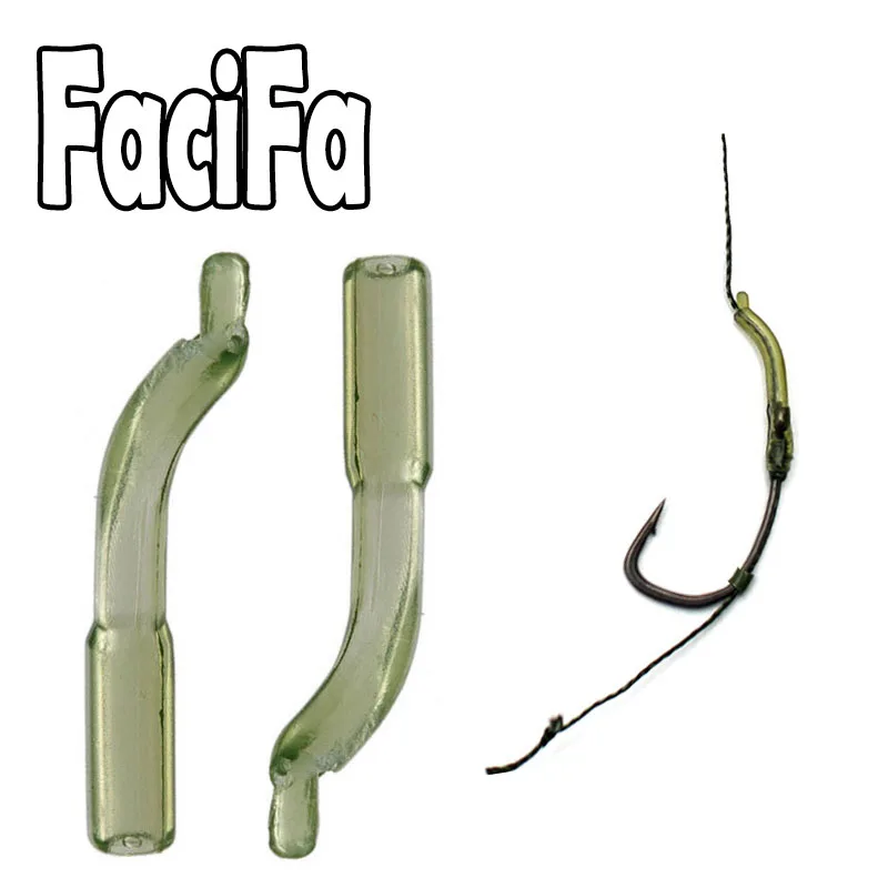 50 o 100 Uds. Accesorios de pesca de carpa D Rig kickers gancho línea alineadores manga anti enredos para el cabello ronnie rig end tackle