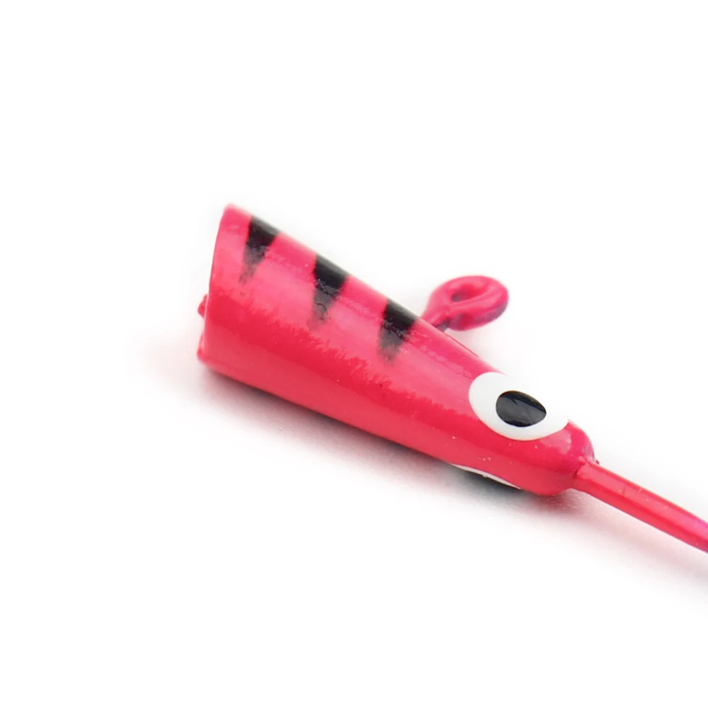 TIANNSII-señuelo de pesca de hielo de invierno, 4 piezas, 29mm/1,8g, 5 colores, cebo de Metal, Mini Plantilla de hielo de plomo, juegos de anzuelo de púas en forma de gusano - imagen 4