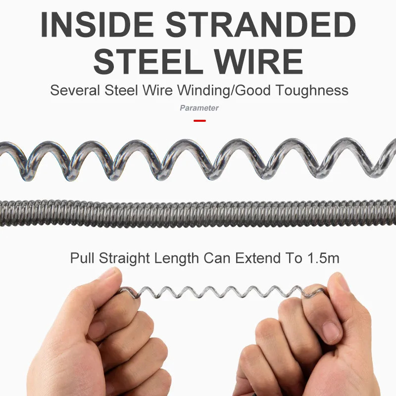 Kingdom Fishing Rope Strong Pull Lanyards Boating Retention String Ropes Camping Carabiner Secure Lock Fishing Tools Accessories - imagen 4