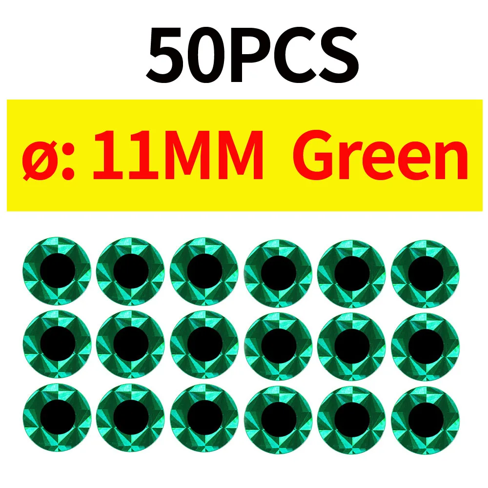50pcs 11MM Green