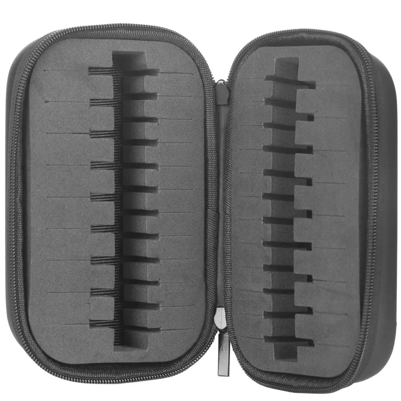 Bolsa para señuelos de pesca, anzuelo con cabeza de anzuelo individual, anzuelos de pesca con mosca, cuchara de doble cara, bolsas para señuelos artificiales, bolsa de almacenamiento dura de PU Oxford - imagen 3