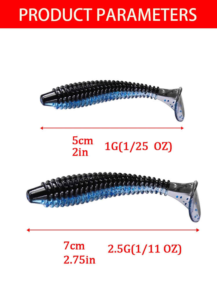 Señuelo tipo Shad Swimbait con cola de paleta