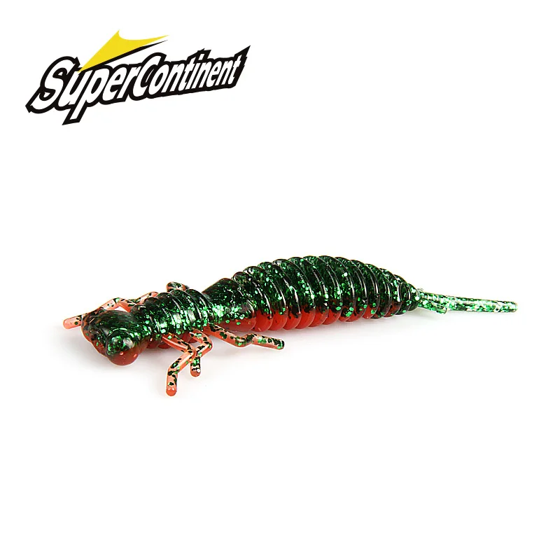 Señuelos blandos de Larva, 50mm, 62mm, 85mm, Señuelos artificiales de pesca de silicona para lubina, Lucio, Minnow, Swimbait, Jigging, cebos de plástico, gusano, novedad de 2019 - imagen 3