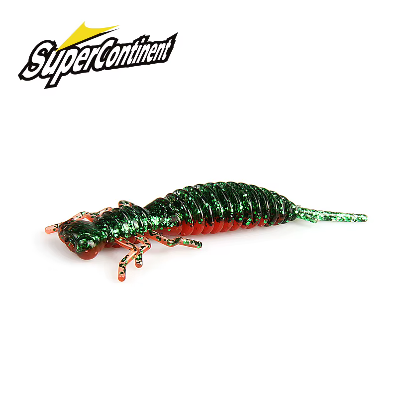 Señuelos blandos de larva silicona para lubina y lucio