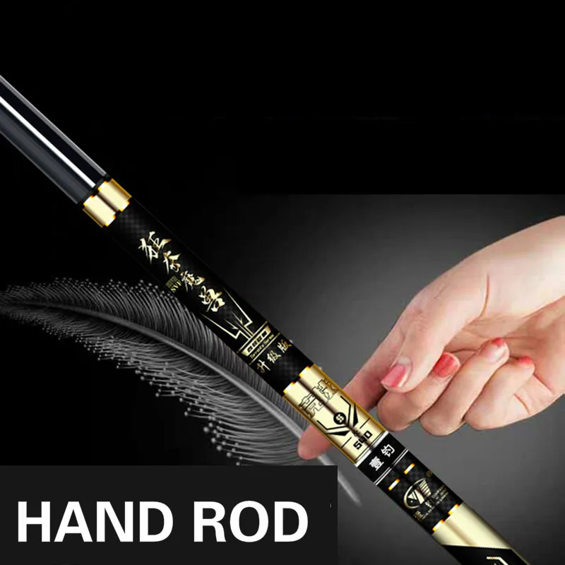 Caña de pescar superdura, 5H, 6H, 3,6 m-7,2 m, caña de mano telescópica, cuñas, palo Olta, 19/28 tonos, para Pesca de carpa, color negro - imagen 3