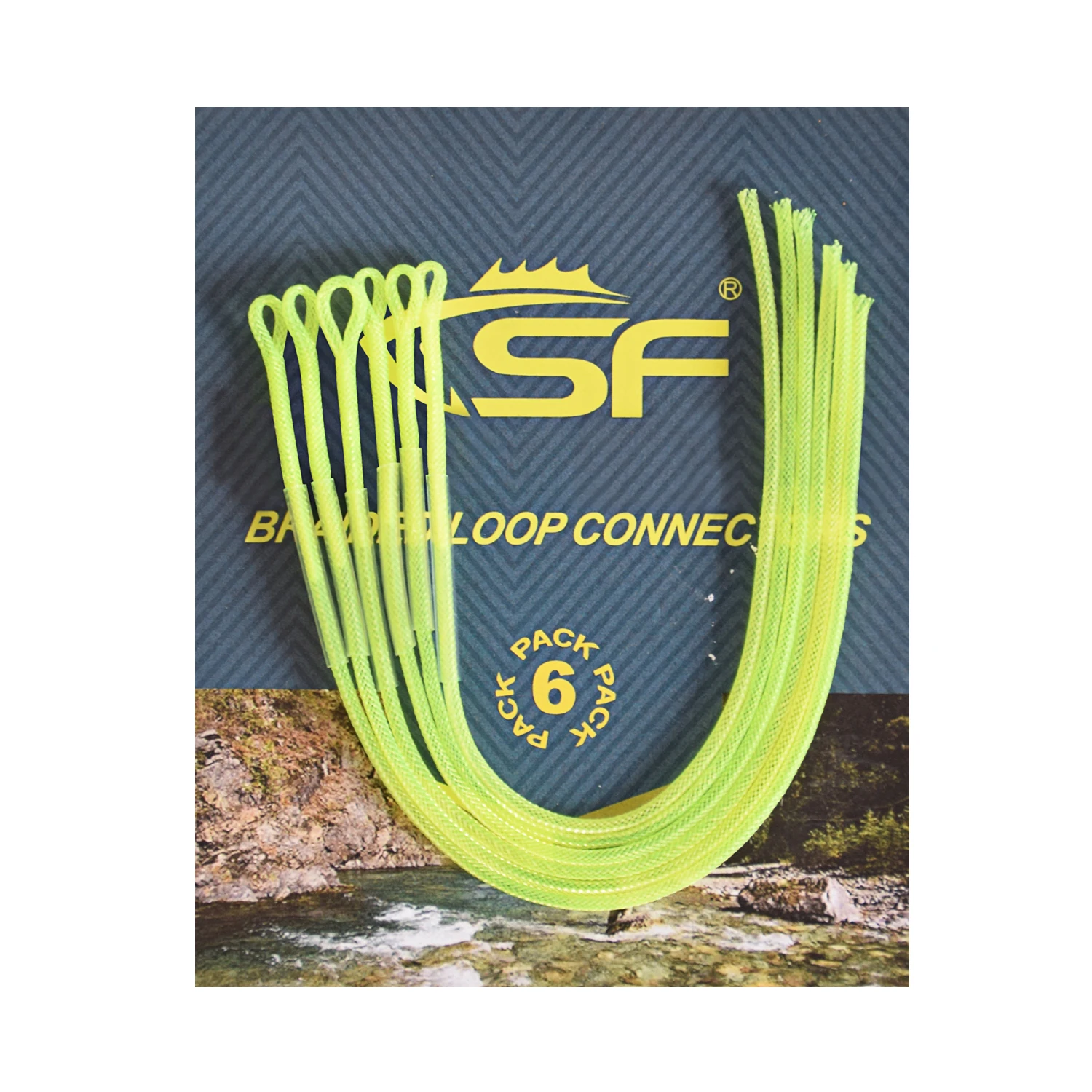 SF 6 uds bucle líder trenzado de nailon de alta resistencia 20/30/50LB conector de bucle trenzado de pesca para sedal de pesca con mosca - imagen 5