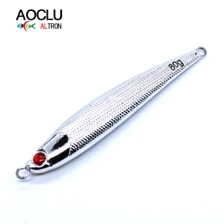 AOCLU-anzuelo de Metal de hundimiento rápido, cebo de sardina dura, 30g, 40g, 60g, 80g, 100g, UV, luminoso, señuelo de cebra, atún, peces de agua salada