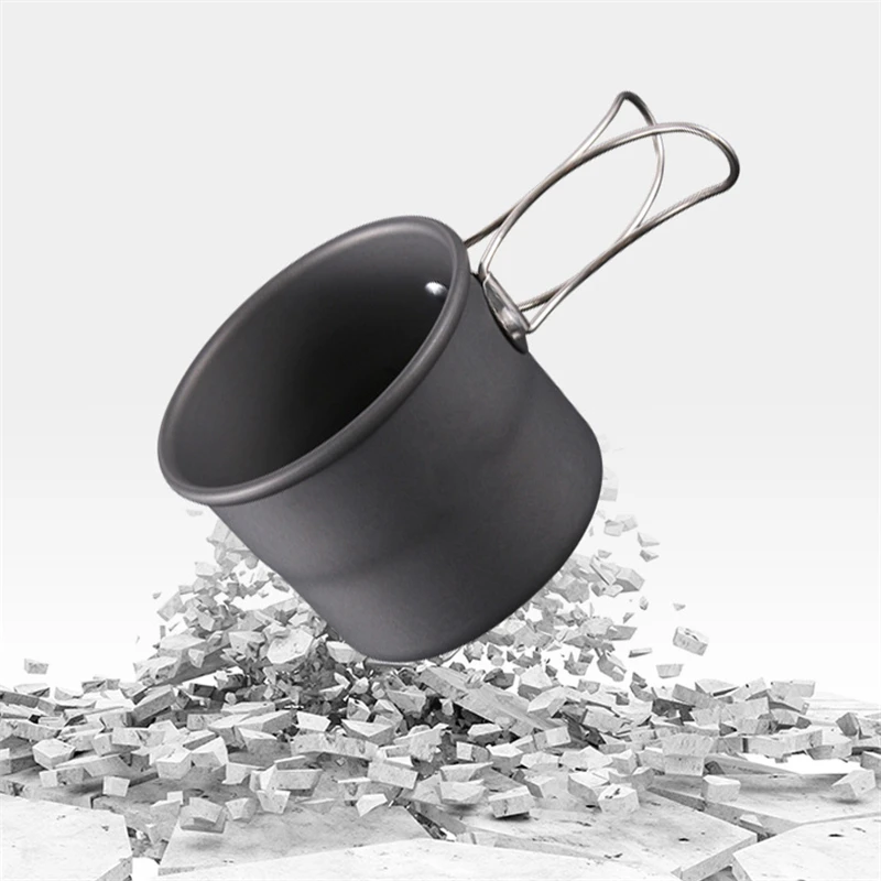 Taza portátil de titanio para acampar, tazas de café plegables, vajilla de Turismo, taza de té de acero inoxidable para exteriores, utensilios de Picnic, 150ML - imagen 5