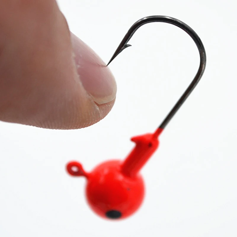 TEASER A001 10 unids/bolsa anzuelo con cabeza de anzuelo 1g-20g anzuelo luminoso para cabeza de anzuelo de pesca plantillas de colores señuelo cebos duros aparejos de pesca de gusano suave - imagen 5