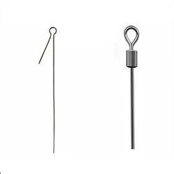 MAGBLUE-Alambre de acero duro para pesca, aguja giratoria de gusano de tierra, 65mm-80mm, accesorios de bricolaje, herramienta de aparejos, 20 unidades por lote