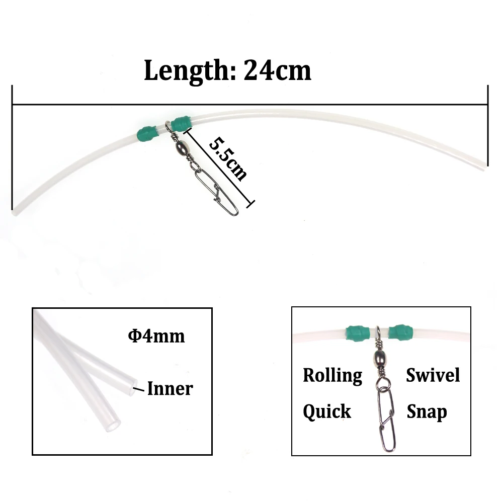 Manga de plástico enrollable libre, tubo giratorio, brazos a presión, equipo de pesca de agua salada, accesorios de Terminal de Material - imagen 3